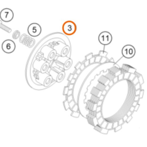 TAPA DE PRESION DE EMBRAGUE 85 SX 03-15