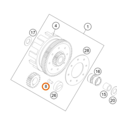 REMACHE DE EMBRAGUE 85 SX