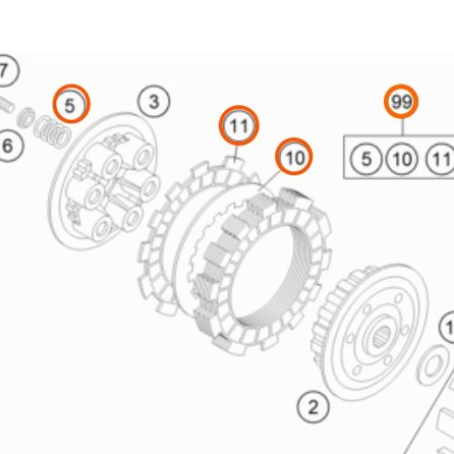 KIT DE EMBRAGUE 85 SX 09-16