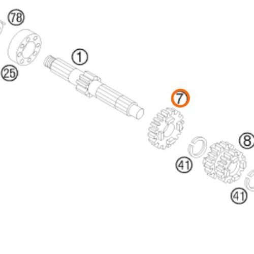 PIÑON DE 5TA 85 SX EJE 2 08-15
