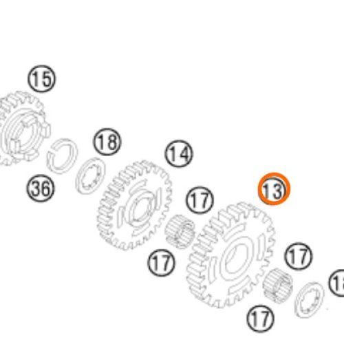 PIÑON DE 3RA 85 SX 08-09