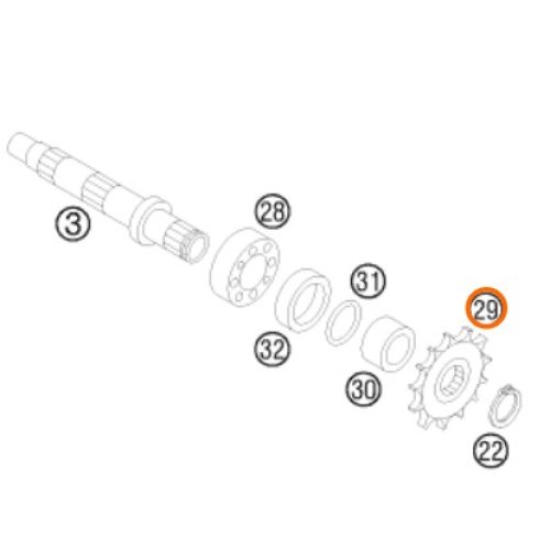 PIÑON MOTRIZ 14T 85 SX 05-15