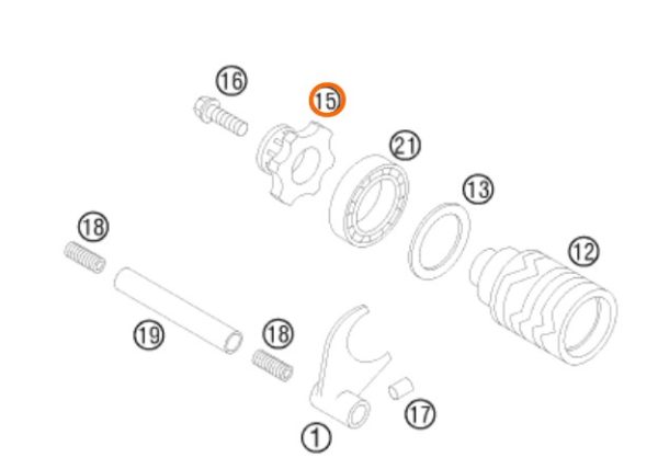 SELECTOR DE CAMBIOS ESTRELLA 85 SX
