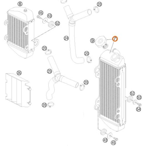 RADIADOR 85 SX IZQUIERDO 04-12