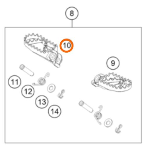 ESTRIBO DERECHO 50/65/85 SX 09-16