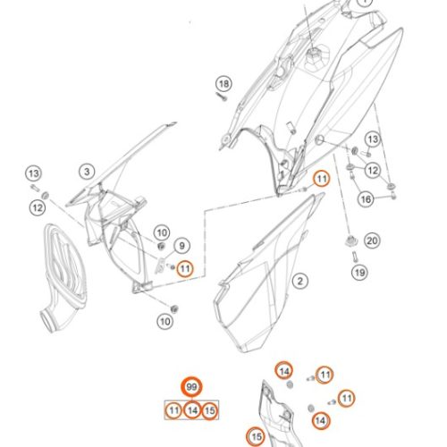 PROTECTOR DE AMORTIGUADOR 85 SX 13-15