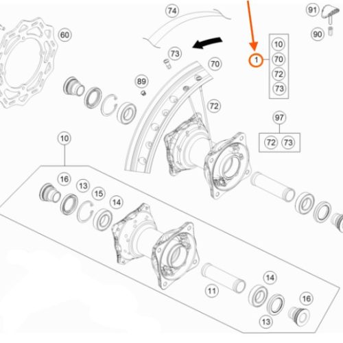 ARO POSTERIOR 14 85 SX COMPLETO 12-20
