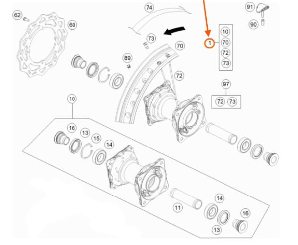 ARO POSTERIOR 14 85 SX COMPLETO 12-20
