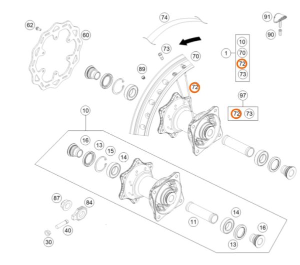 RADIO ARO 16 POSTERIOR 85 SX 18-20