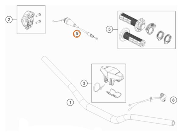 CABLE DE ACELERADOR 85 SX 18-20
