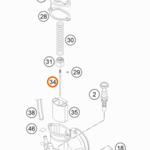 AGUJA DE CARBURADOR 2T KEIHIN 85 SX 18-19
