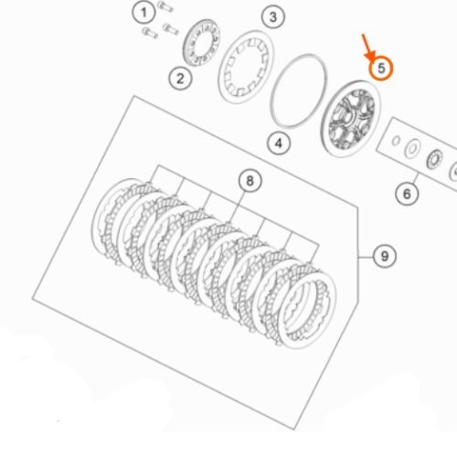 BASE DEL PLATO DE PRESION 85 SX 18-19