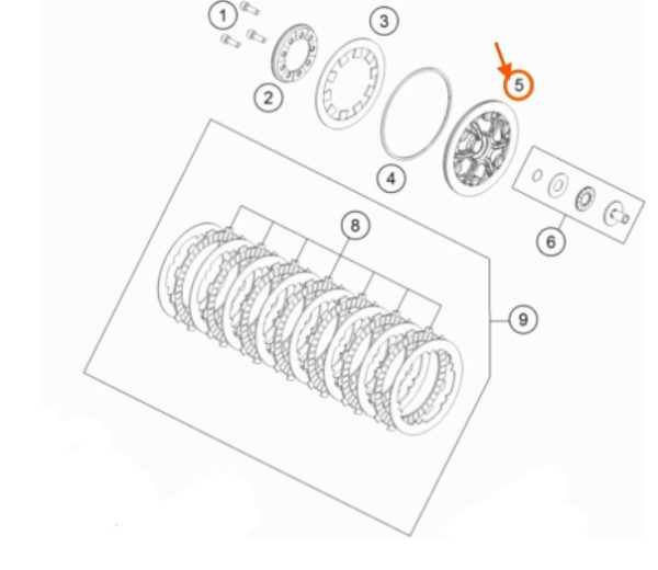 BASE DEL PLATO DE PRESION 85 SX 18-19