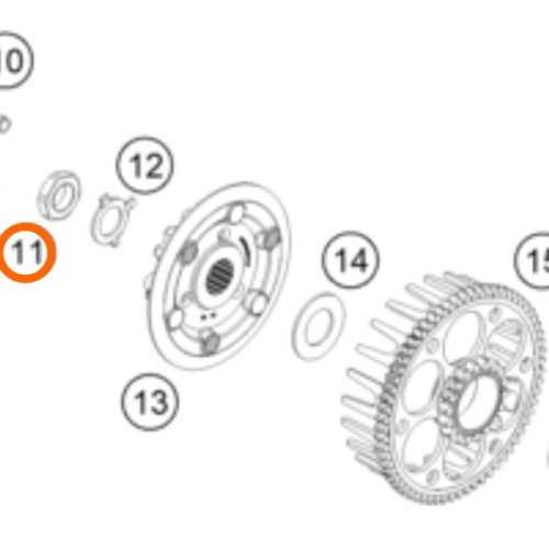 TUERCA DE PUNTA DE EJE PRIMARIO 85 SX 2019