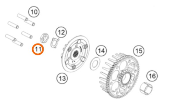 TUERCA DE PUNTA DE EJE PRIMARIO 85 SX 2019