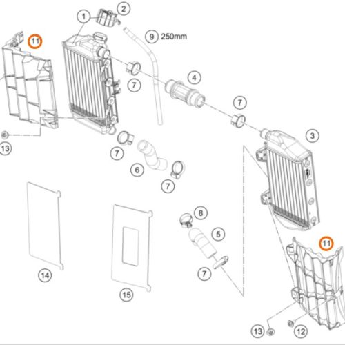 PROTECTOR DE RADIADOR 85 SX 20-21