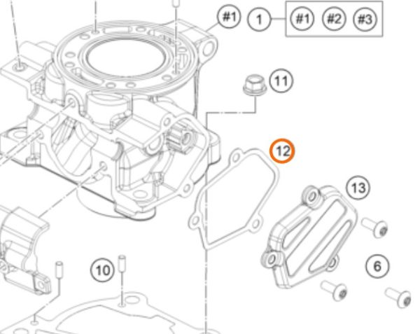 EMPAQUE DE TAPA VALVULA DE PODER  85 SX 18-21