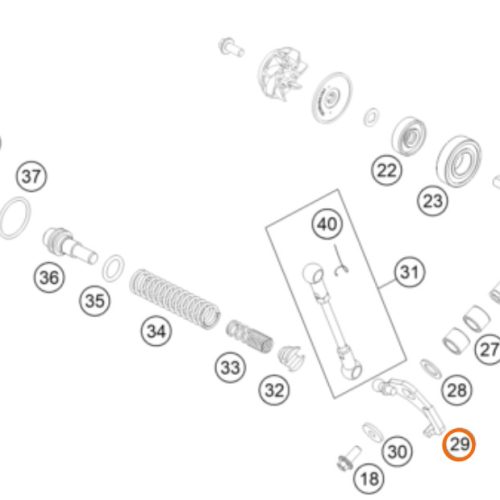 PALANCA DE VALVULA DE PODER 85 SX 2020