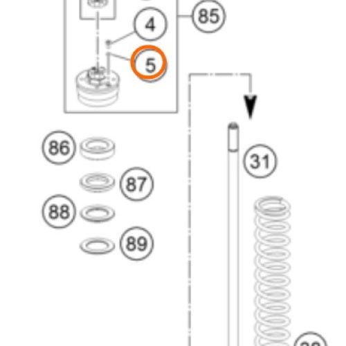 O RING DE PERNO DE PURGA DE AIRE SX/EXC 48600009