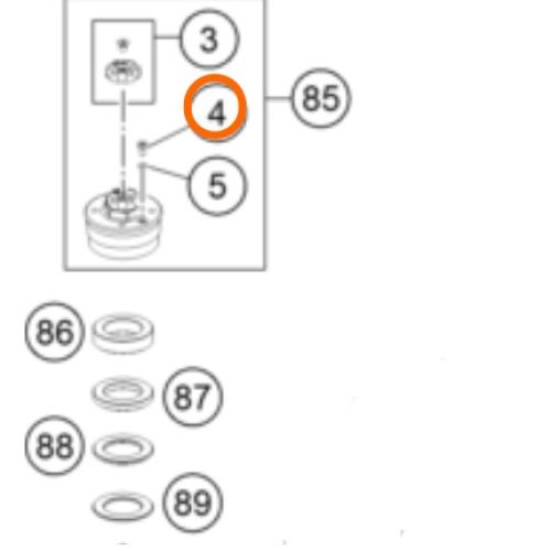 PERNO M4X6 PERNO DE AIRE DE SUSPENSION