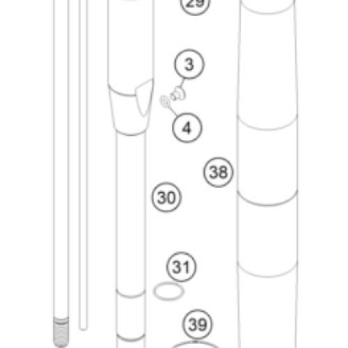 PISTON DE BARRA DE SUSPENSION REBOTE