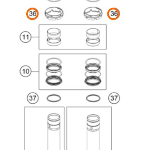 PROTECTOR DE BARRA DE SUSPENSION ROJO 20-21