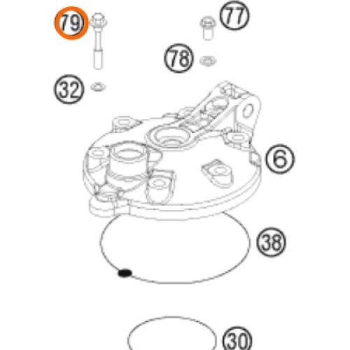PERNO M7X40 DE CABEZOTE