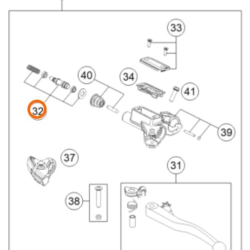 KIT DE REPARACION BOMBA DE EMBRAGUE 9.5MM MAGURA