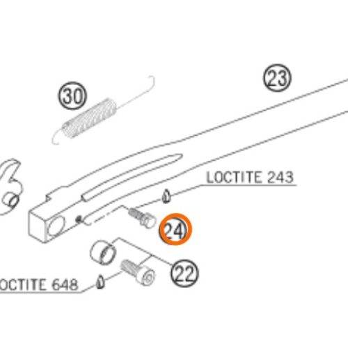PERNO M5X16 DE SOPORTE DE SIMBRA DE PATA DE APOYO