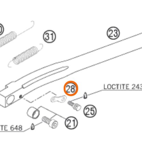 SOPORTE DE SIMBRA DE PATA DE APOYO EXC 00-07