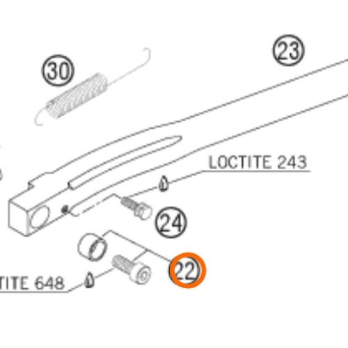 PERNO M8 DE PATA DE APOYO FUSIBLE 03-07