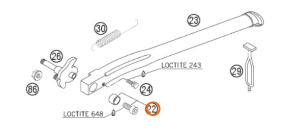 PERNO M8 DE PATA DE APOYO FUSIBLE 03-07