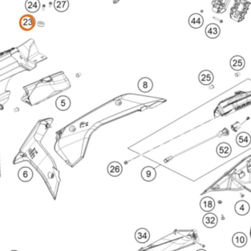 CAUCHO SOPORTE DE TANQUE SX/EXC 01-20