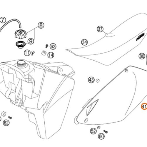 SPOILER IZQUIERDO SX/EXC 03-04