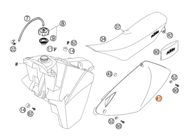 SPOILER IZQUIERDO SX/EXC 03-04