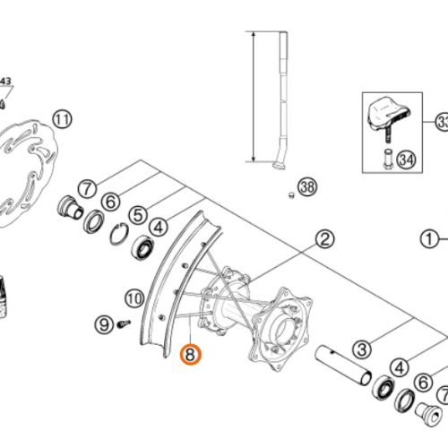 RADIO ARO 19 POSTERIOR SX 01-02