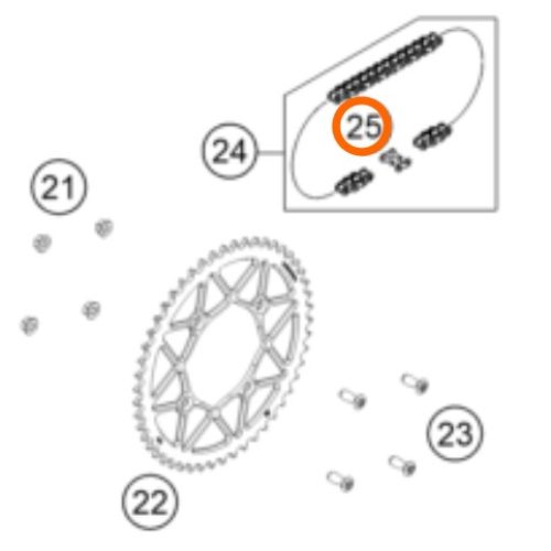 SEGURO DE CADENA 520 MX/SX 01-23