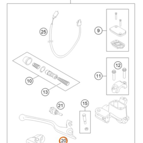 MANIGUETA DE FRENO SX/EXC 01-13