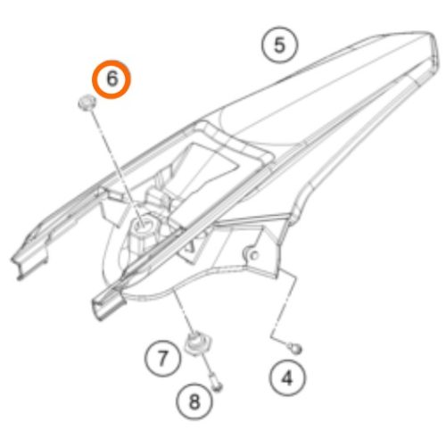 TUERCA DE PERNO SOPORTE DE ASIENTO SX/EXC