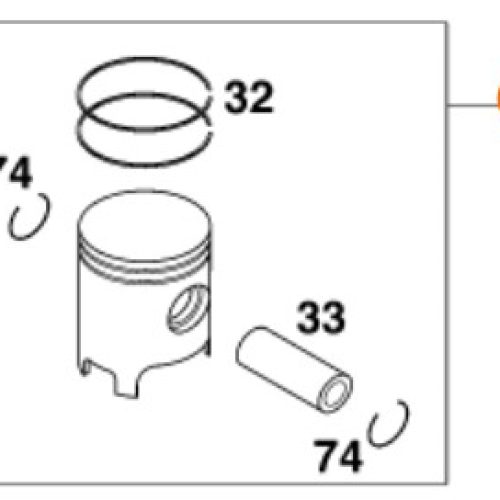 KIT DE PISTON 2T 125 97-00