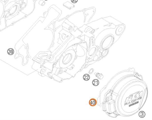 EMPAQUE DE TAPA DE ENCENDIDO 2T 125 02-11