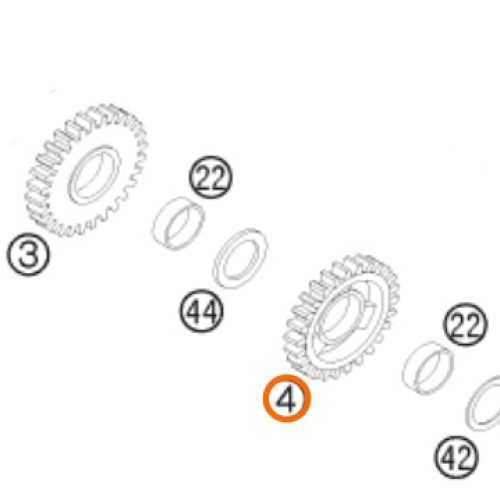 PIÑON DE 4TA 26T 125