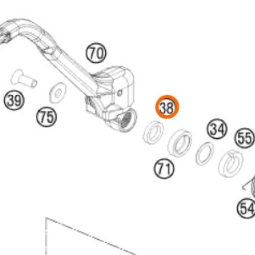 ESPACIADOR DE PATA DE CAMBIOS 125-200