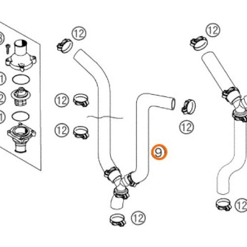 MANGUERA DE RADIADOR EN V SX 125-380