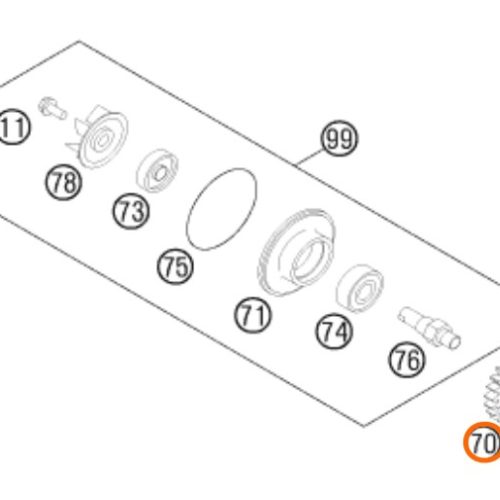 PIÑON DE BOMBA DE AGUA 125/200