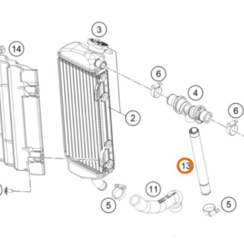 TUBO DE CONEXION DENTRO DE CHASIS SX/EXC