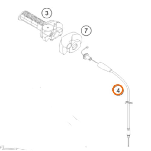 CABLE DE ACELERADOR 2T SX/EXC 14-16