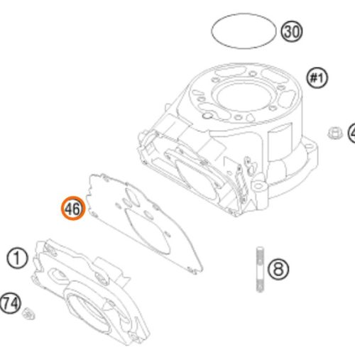 EMPAQUE DE TAPA VALVULA DE PODER  2T 200 SX/EXC