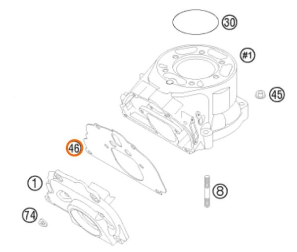 EMPAQUE DE TAPA VALVULA DE PODER  2T 200 SX/EXC