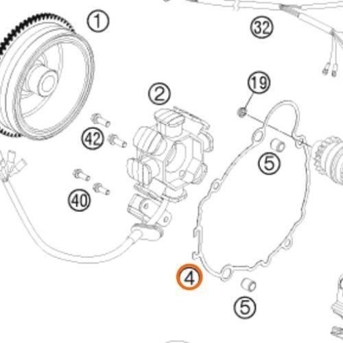 EMPAQUE DE TAPA DE ENCENDIDO 200 EXC 13-15
